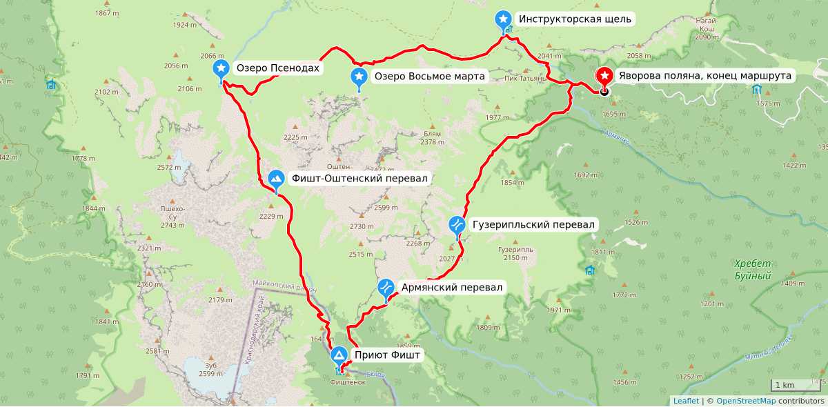 Карта маршрута