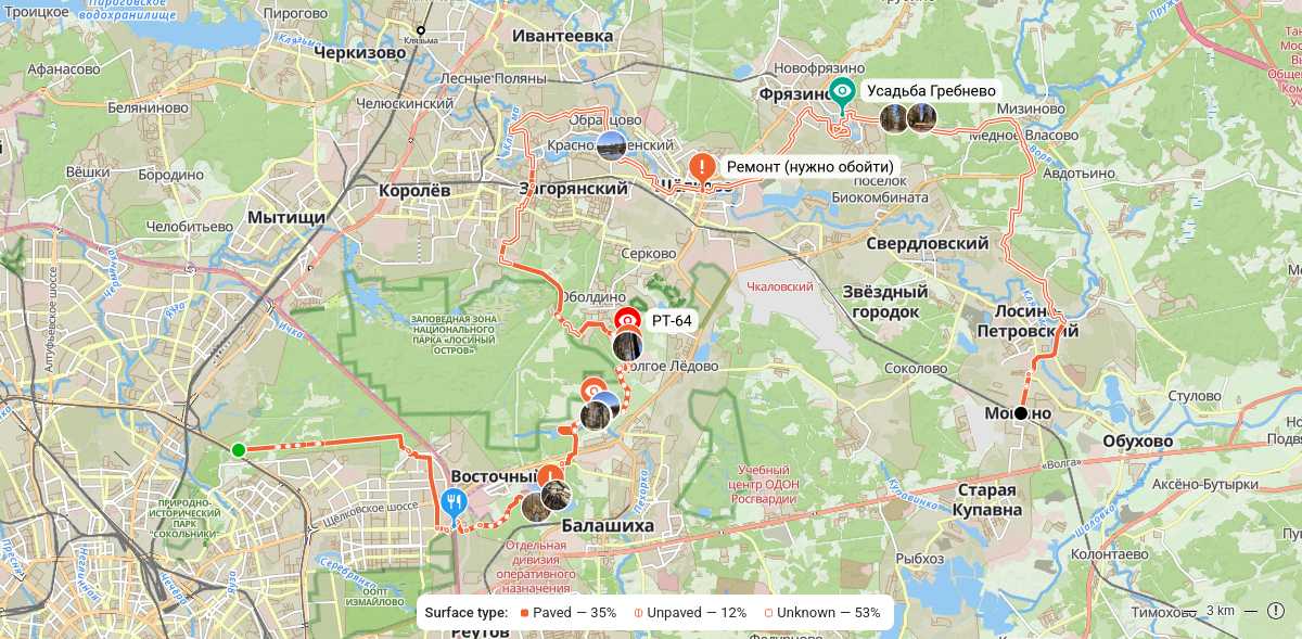 Карта маршрута