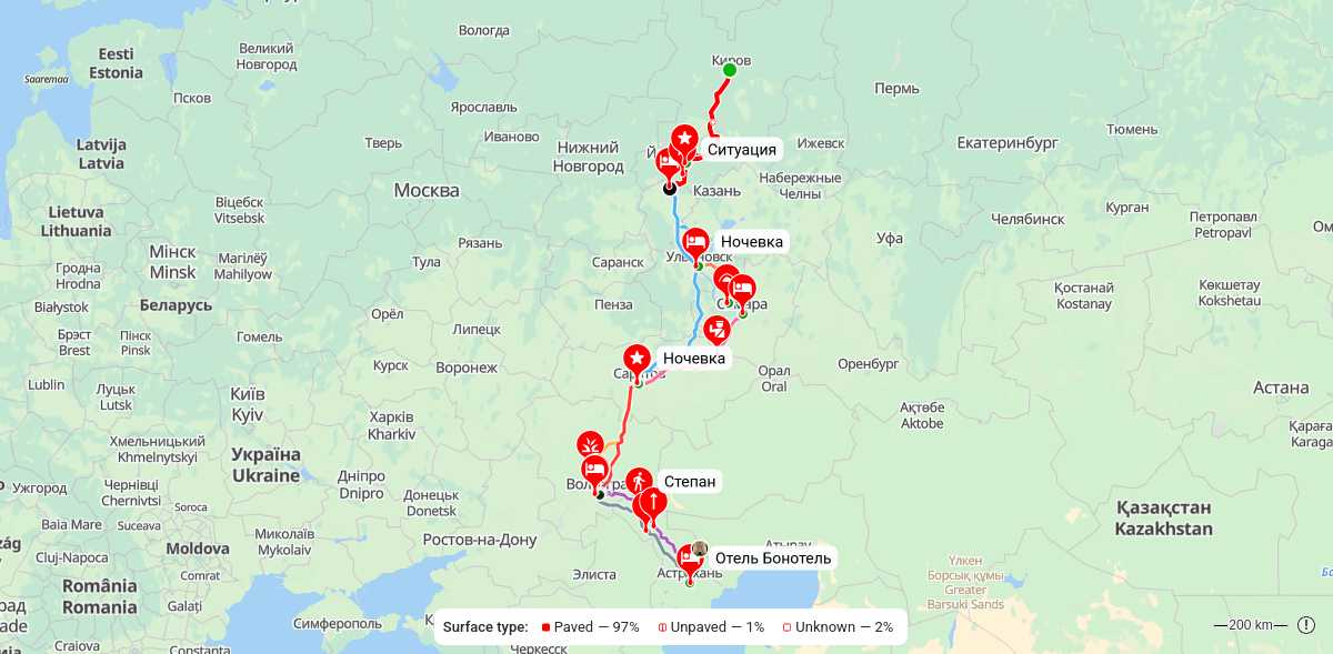 Карта маршрута