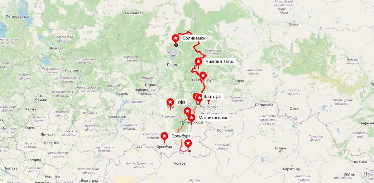 Карта маршрута