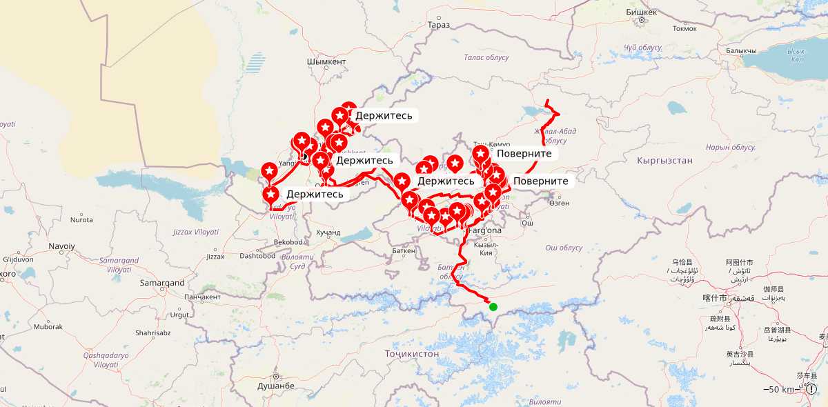 Карта маршрута