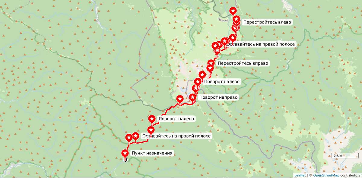 Карта маршрута