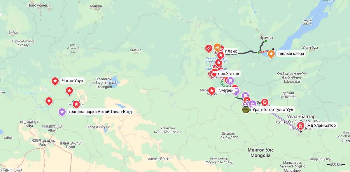 Карта маршрута