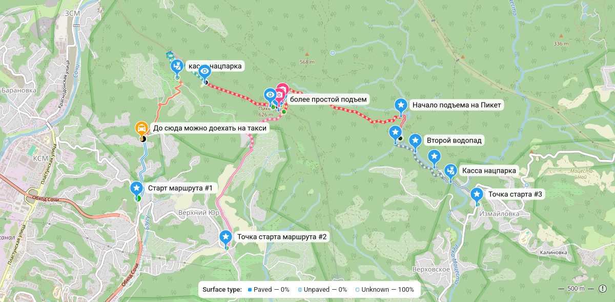Карта маршрута